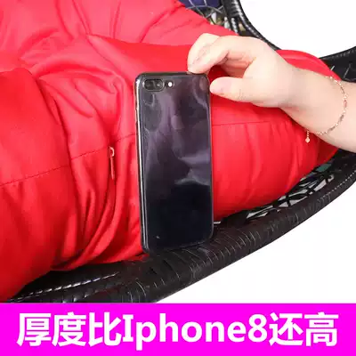 Removable and washable cushion Single and double universal bird's nest swing cushion cushion Hanging basket rattan chair cradle thickened cotton and linen cushion