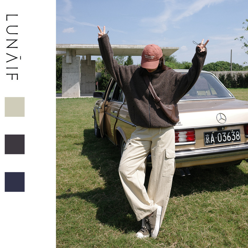 Lunaif/Mountain Style Ultra-Practical Pear-Shaped Slimming Wind-Resistant Wrinkle-Resistant Good Fit Heavy Wash High-Waisted Slightly Curved Cargo Pants Lunaif/Mountain Style Ultra-Practical Pear-Shaped Slimming Wind-Resistant Wrinkle-Resistant Good Fit Heavy Wash High-Waisted Slightly Curved Cargo Pants