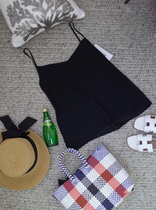 Luna Made Small Sexy Multifunction V Collar Harness Beaten Undershirt Japan Triacetate