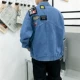 Áo khoác nam phong cách Hong Kong nhẹ nhàng áo khoác denim phiên bản Hàn Quốc của xu hướng áo khoác ngoài bf hoang dã cho nam áo vest nam đẹp