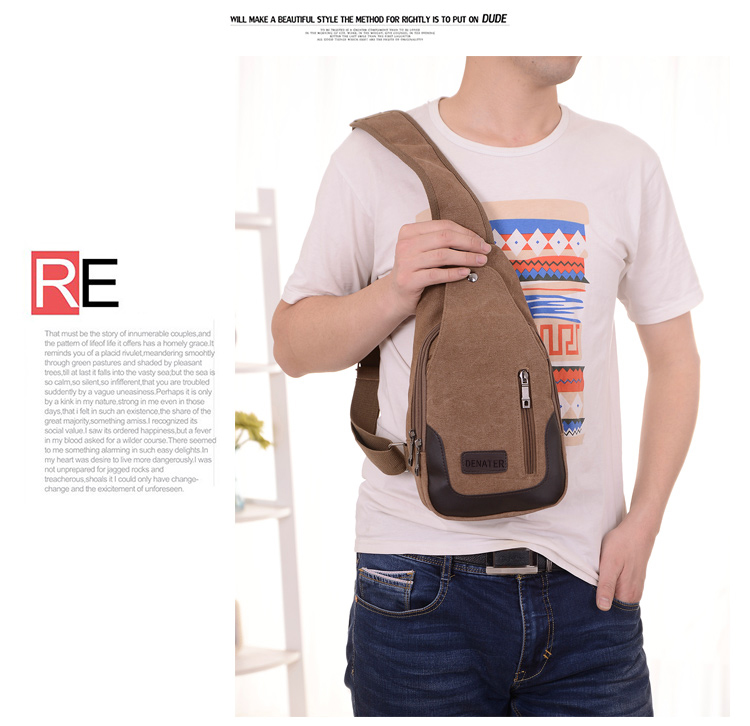 2019 nam mới túi ngực túi vải Messenger túi nam túi đeo vai túi ngực nhỏ ba lô túi giản dị - Túi của con người túi fendi