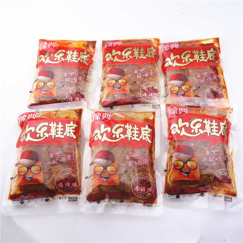 Spicy code happy sole spicy strip 500g Jiangxi specialty snack Bean skin spicy silk spicy stick Small package burst spicy taste