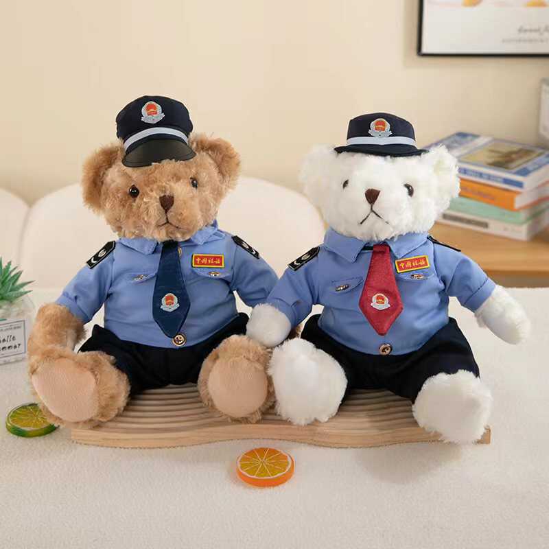 New Tax-Themed Teddy Bear Plush Toy for Anti-Fraud Awareness, Cute Doll, Promotional Gift, Teddy Bear Stuffed Animal