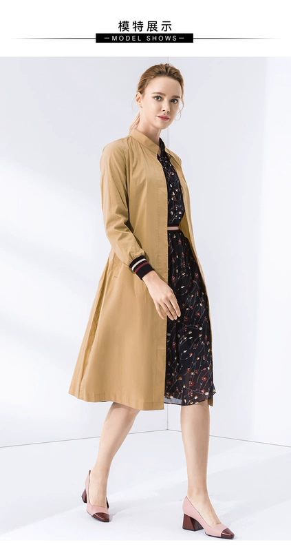 Narsi nữ phiên bản Hàn Quốc của áo gió 2019 mùa thu đông mới - Trench Coat