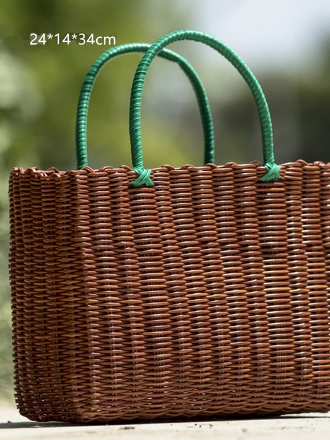 Souvenir basket shopping basket grocery shopping basket handbasket picnic basket bath basket woven bag storage basket