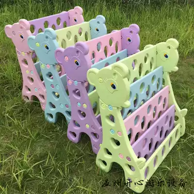 Children's bookshelf baby cartoon bookcase children's simple picture stand kindergarten household book rack plastic storage shelf