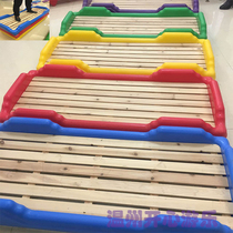 Kindergarten special baby bed childrens bed thickened plastic bed folding all-plastic bed lunch break stacked rotomolded bed