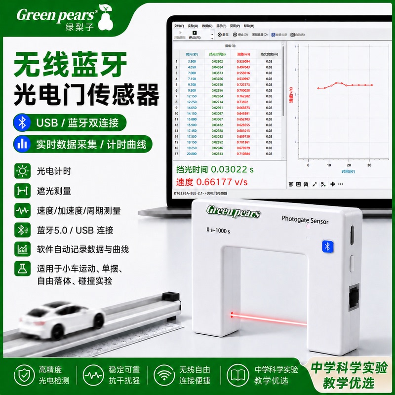 Green Pear Photoelectric Gate Sensor Physics Experiment Speed Measurement Timing Light Blocking Detection Dis Experiment Digital Exploration
