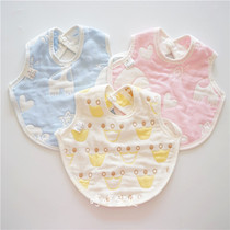 Export Japan Tongan infant mushrooms gauze walled mouth cotton yarn Saliva Towel baby belly pocket