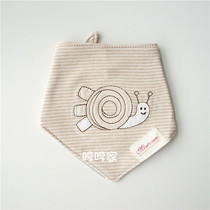 Baby Pure Cotton Saliva Towel Baby Newborn Full Cotton Triangular Towel Adjustable Concealed Buckle Cartoon Bifacial Surround Mouth