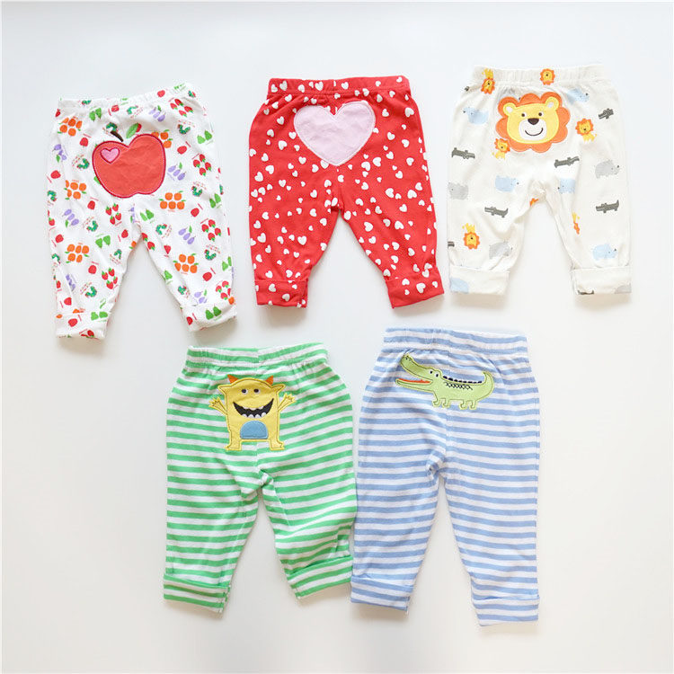 Male and female baby full cotton large PP pants Newborn inner lap pants spring summer style fart pants children long pants child clothing