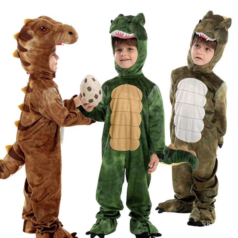 New Dinosaur Halloween Jumpsuit Amazon Foreign Trade Export Children's Tyrannosaurus Rex Cosplay Costume New Dinosaur Halloween Jumpsuit Amazon Foreign Trade Export Children's Tyrannosaurus Rex Cosplay Costume