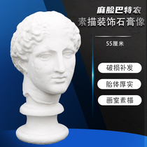 55cm pockmarked Parthenon plaster head art teaching aids studio sketch copy still life ornaments