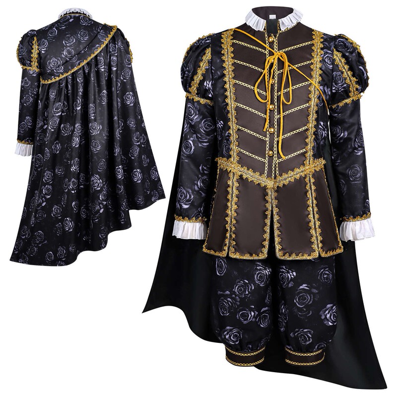 High-Quality Renaissance Court Noble Elizabethan Costume Royal Suit of King Henry Viii
