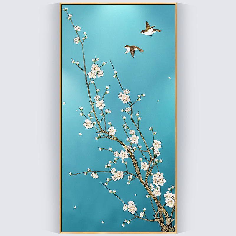 Cross embroidered 2022 new line embroidered in the living room home full embroidered vertical version 2021 yourself embroidered in Chinese style