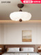 Bedroom Lamp, Modern Minimalist Ceiling Lamp, Retro Wabi-Sabi Style Walnut Wood Grain Dining Room Lamp, Master Bedroom Study Room New Lighting Fixtures