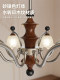 Junyu French-Style Vintage Bamboo Living Room Chandelier, Mid-Century Style 2026 New Lily of the Valley New Chinese Style Main Lighting Fixture for the Lobby
