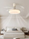 Medieval-Style Invisible Fan Chandelier Restaurant Tea Room Ceiling Fan Lamp 2026 New French Retro Bedroom Eye Protection Lamp