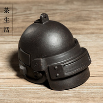 Tea Spotting Piece Boutique Purple Sand breeds Eating Chicken Game Three-level Head Sculpture Tea Play Ghetto Purple Casserole Accessories Tea Dau