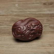 Tea pet ornaments boutique purple sand Zodiac dragon sculpture handlebar home decoration purple sand gift gift