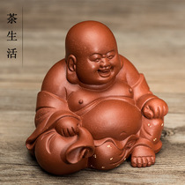 Tea spotting piece boutique purple sand Millver Sculpture Tea Play Little Buddha Tea Tray Bou Ancient Shelf Adornment Gift