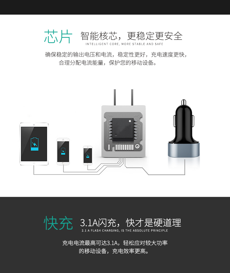 Hewitt sạc sạc xe hơi xe ô tô bật lửa một cho hai với dual usb sạc điện thoại xe hơi - Phụ kiện điện thoại trong ô tô giá treo điện thoại