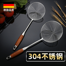 Spoon 304 stainless steel thickens large household kitchen filter spoon to raise the noodle and long handle