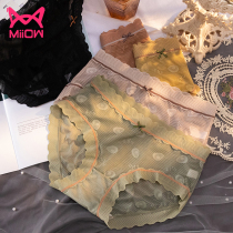 Cat Human Lace Briefs Female Breathable Antibacterial Pure Cotton Crotch Slim summer Sexy No-marks Lady Triangle Shorts