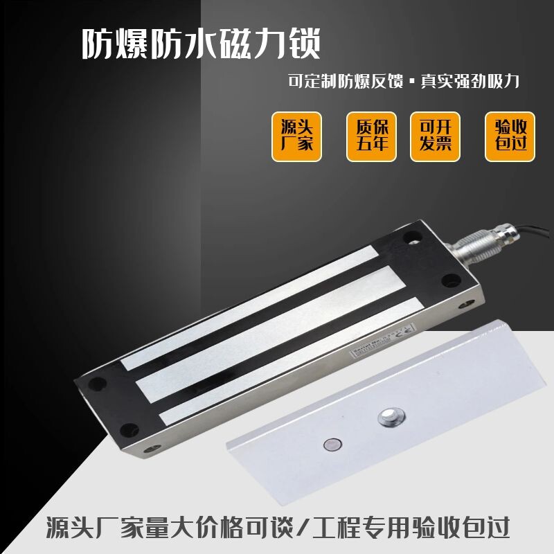 Outdoor waterproof magnetic lock 280KG single door magnetic lock electric control lock 350KG explosion-proof magnetic lock community gate