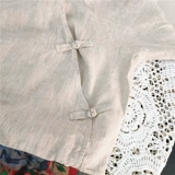 Летняя осенняя ретро комфортная рубашка, 2022, из хлопка и льна