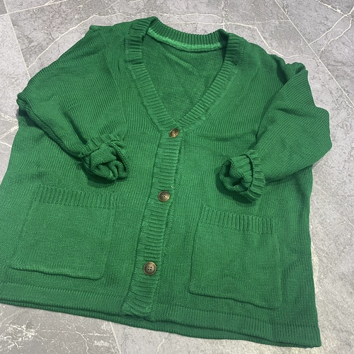 Демисезонная трикотажная булавка, свитер, кардиган, V-образный вырез