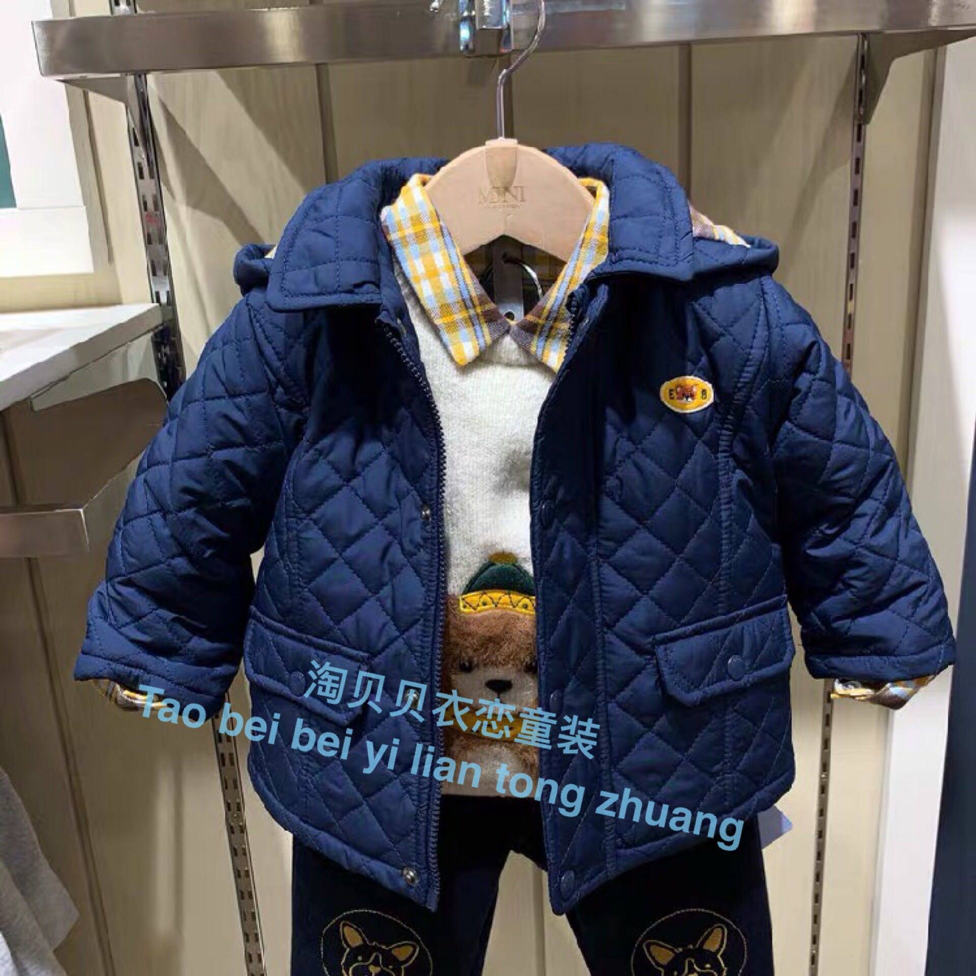 EK Clothing Clothing Clothing Cabinet 20 Years New Product Boys Baby British Wind Cotton Costume JPA4T41K