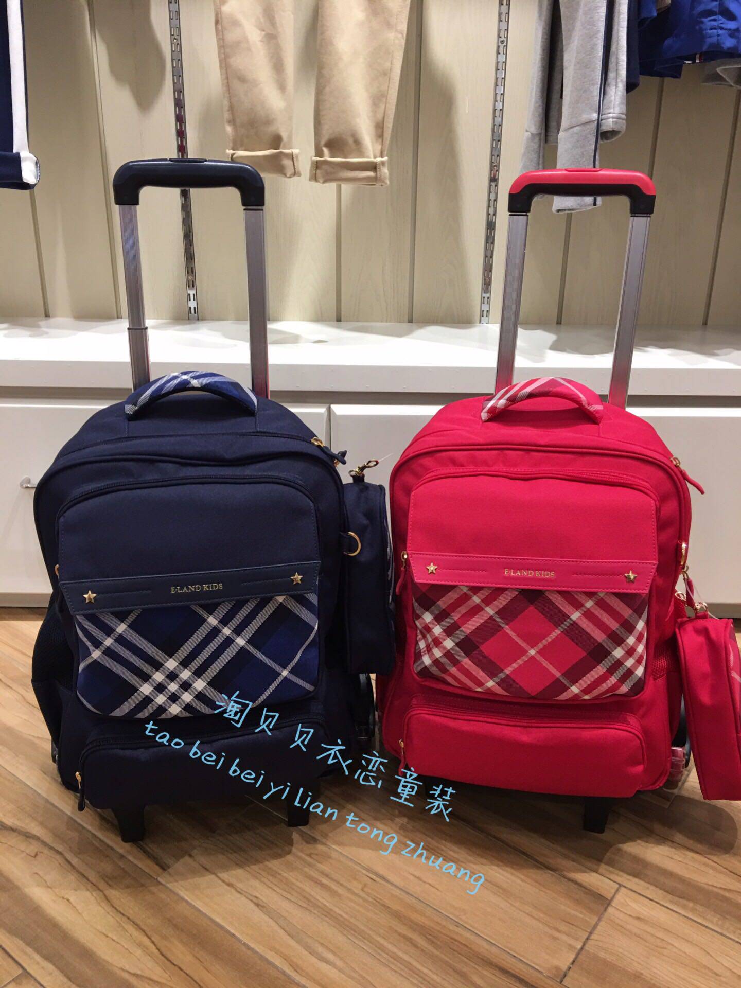 ELANDKids Yilian counter 19 primary school students shoulder trolley schoolbag EKAK9S212B