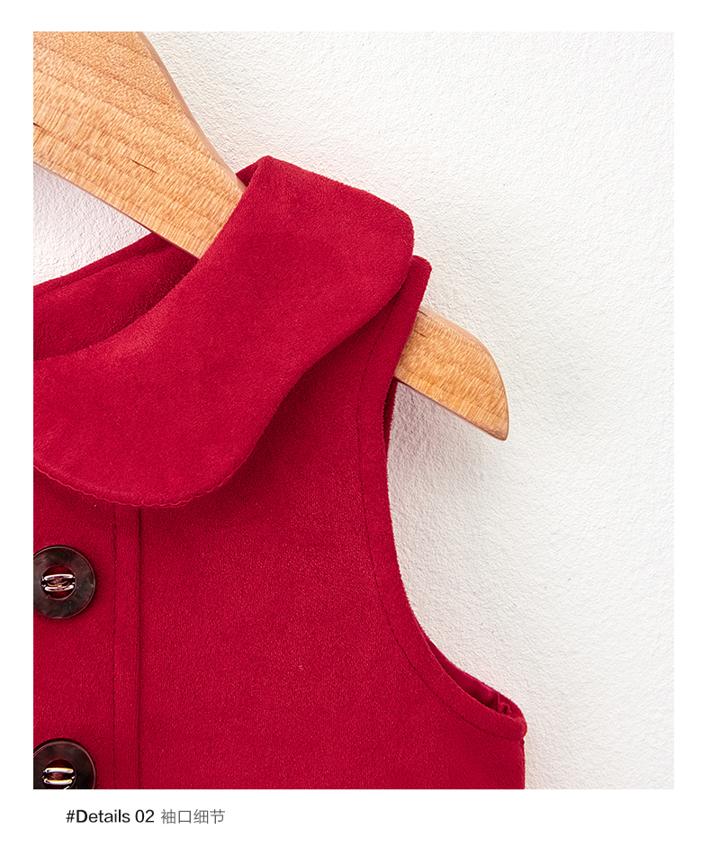 Váy vest nữ mùa thu đông 2018 Váy mới năm mới Enen gấu 1 tuổi 3 nữ bé váy đỏ thủy triều đồ bé gái