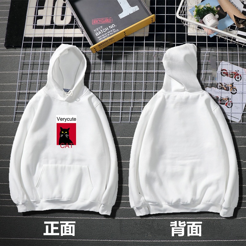 Hàn Quốc ulzzang Harajuku BF gió lỏng chữ IKEA cá tính trùm đầu áo len dày nam và nữ những người yêu thích thủy triều hoodie đôi