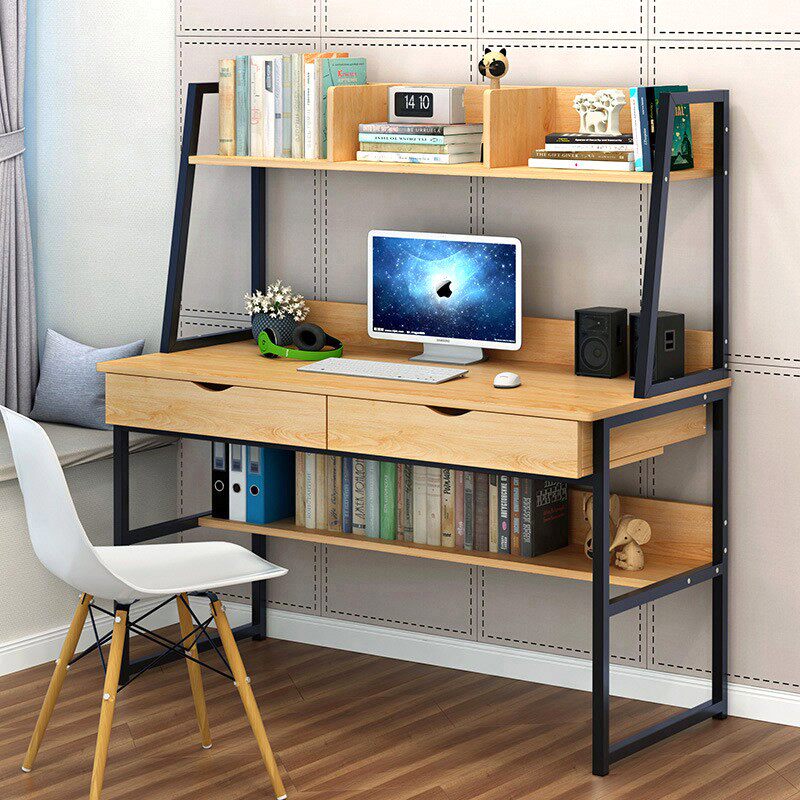 Home Simple Rental House Renovation Small Table Rental Used Computer Desktop Desk Single Desk Bookshelf Combo