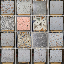 Nordic pink terrazzo flower brick restaurant non-slip floor tiles clothing store tile background wall tiles 600 * 600mm