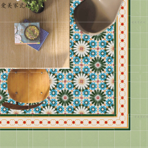 200 colorful green retro tile kitchen tile tile tile tile non-slip floor tile background wall living room balcony flower sheet
