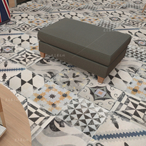 300 Retro Cement Brick Restaurant Balcony Corridor Anti-Slip Floor Tiles Cement Grey Tile 300