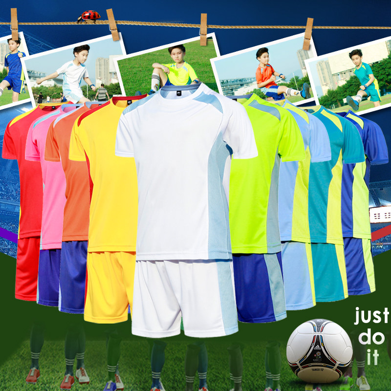 Soccer suit Children's training suit Suit Competition Suit Men's Team Uniform Group Team Purchasing Jersey Short Sleeve Print number