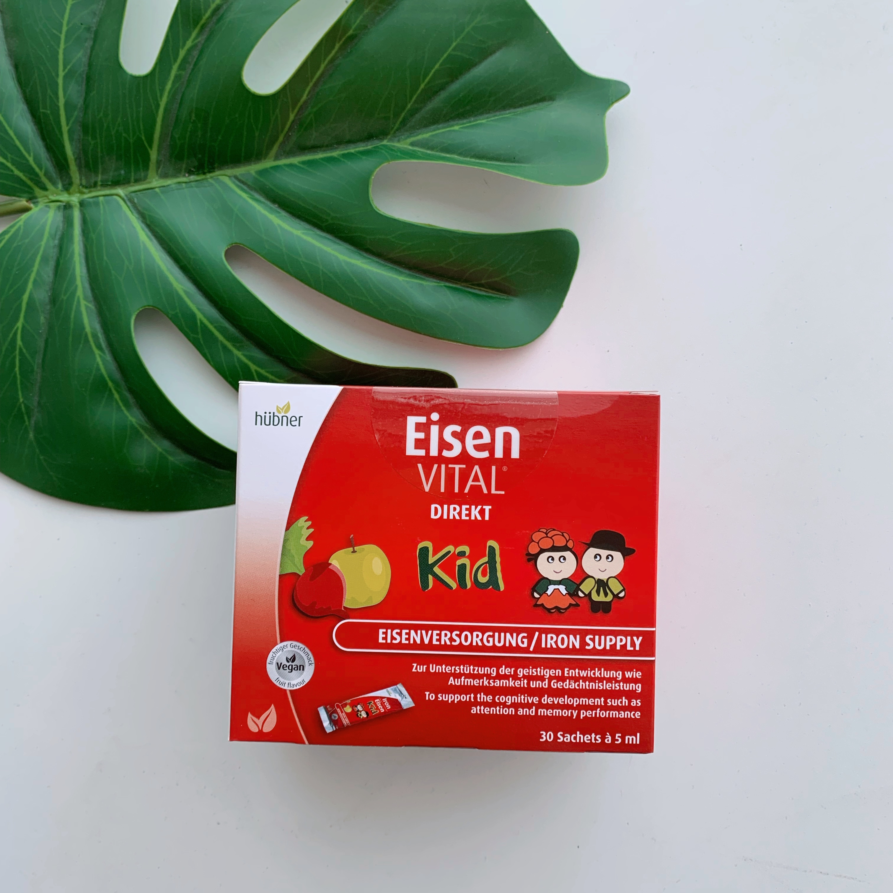 2023 7 German children's oral liquid fruit and vegetable taste baby iron portable packaging 30 boxes