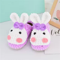 Светло -фиолетовые тапочки для кролика материалы (номер обуви)