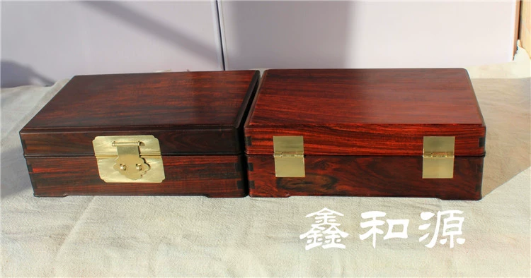 Nội thất phong cách Ming Ming và Qing Dynasties Classic Sian Dalbergia Box Hộp nhỏ Trang sức Hộp Trang sức Hộp Redwood Hộp chính thức - Cái hộp