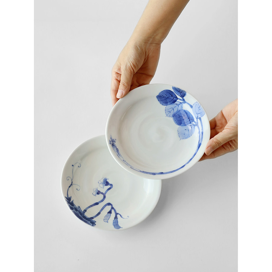 Japan-made imported Bosami fired hand-painted underglaze ceramic tableware household heat-resistant meal plate gift box set