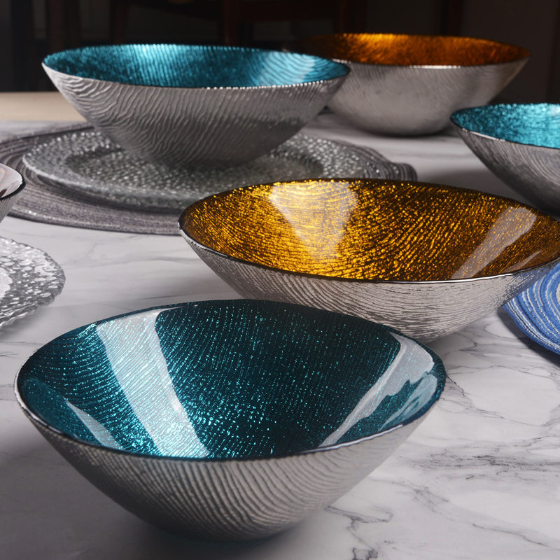 Nordic Bowls Home New Cute Single Meals Adults Personality Creative Salads Bowls Crystal Bowls Glass Bowls Dinner
