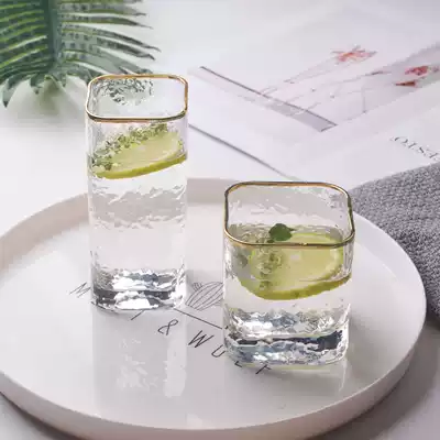 Cups household ins Nordic wind drinking water set hospitality room set Phnom Penh transparent glass drinking cup