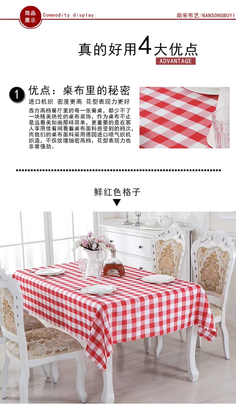 khăn trải bàn vải kẻ sọc Mục Vụ vải kẻ sọc đỏ dã ngoại bảng vải nhà hàng khăn trải bàn khăn trải bàn khách sạn cà phê Mỹ - Khăn trải bàn khăn lót chén dĩa