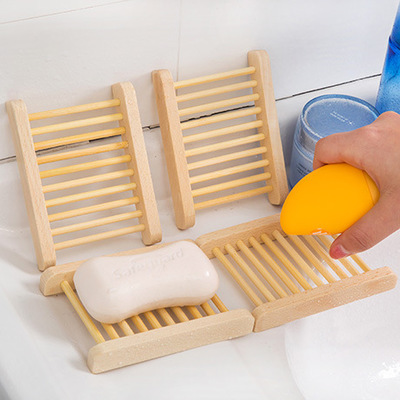 Bamboo Wood Handmade Soap Rack Drain Soap Box Soap Entrusted Creative Minima Bathroom Makeup Room Day Style Wood Soap Box
