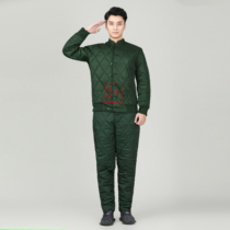 Olive green cold area cotton pants suit winter warm thickened cotton clothes cold men