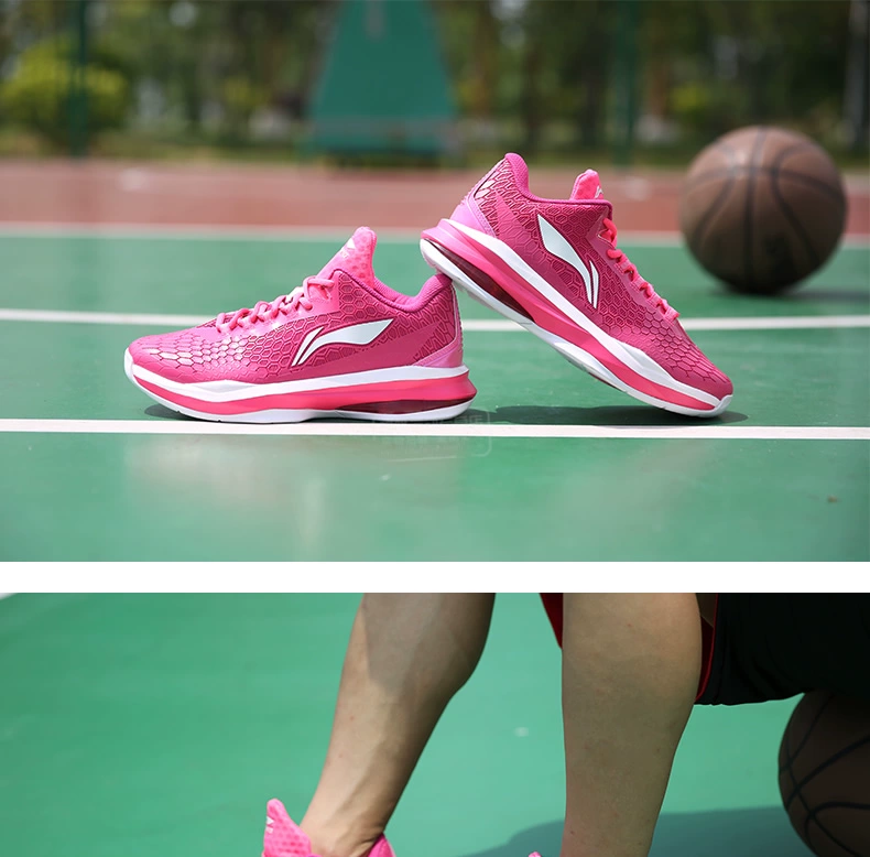 Giày bóng rổ Li Ning nam Mới vòng cung thấp thế hệ thứ hai để giúp giảm sốc thời trang giày thể thao thủy triều ABAK023 giày thể thao đen